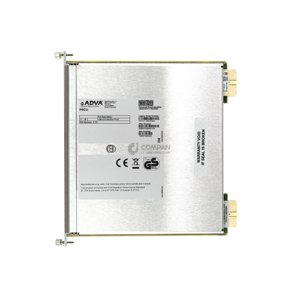 PSCU ADVA OPTICAL NETWORKING 2.00 PASSIVE SHELF CONTROL UNIT FOR FSP 3000R7