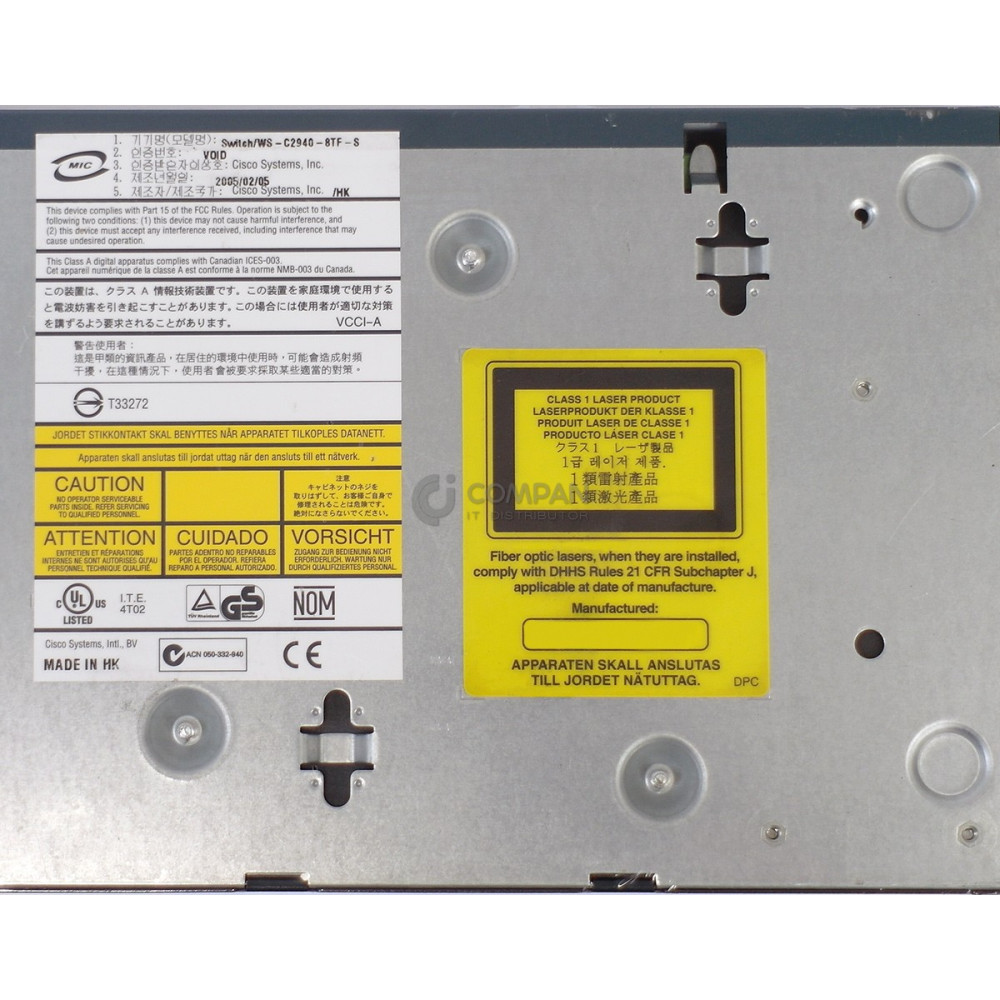 WS-C2940-8TF-S CISCO CATALYST 2940 8PORT 10/100 ETHERNET + 1PORT 100BASE-FX SWITCH