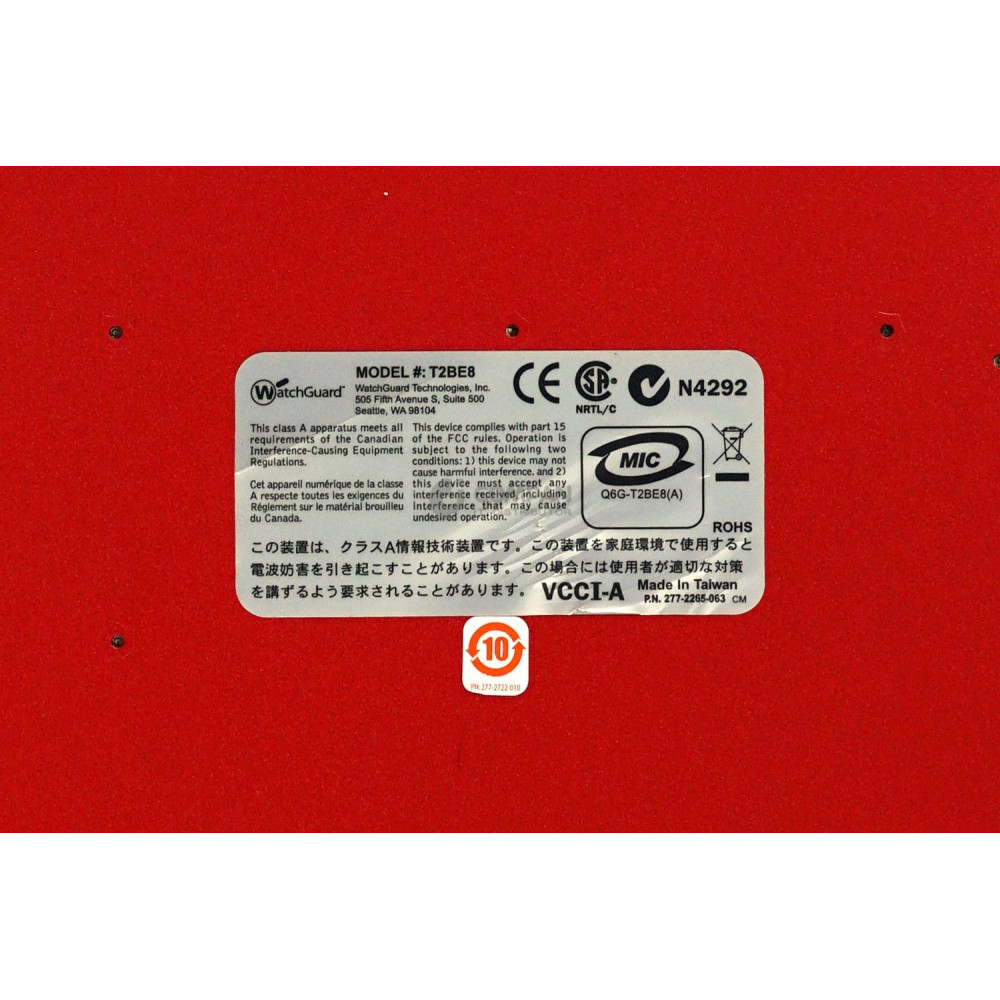 Watchguard Firebox X5500E T2BE8 8-Port Gigabit VPN Firewall