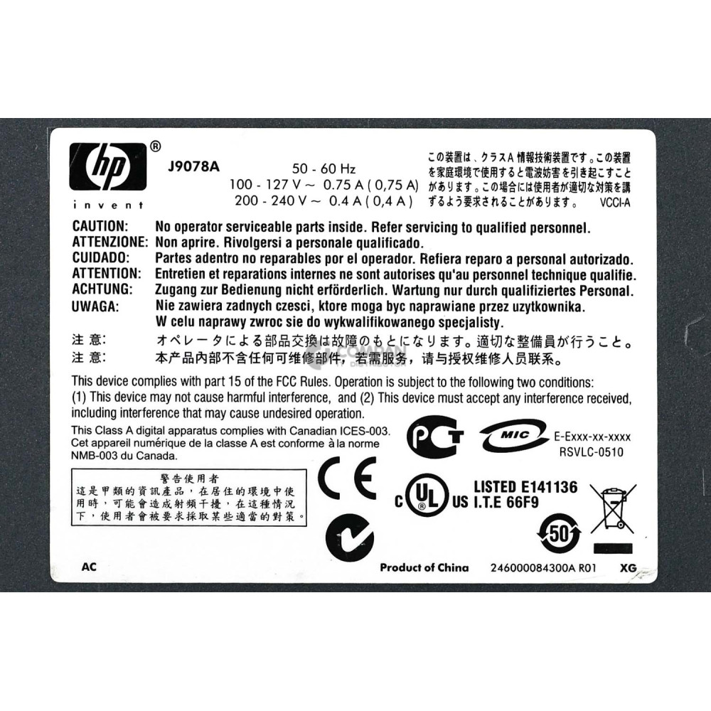 J9078A HP 1400-24G 24-PORTS 1GB RJ-45 2-PORTS 1GB SFP SWITCH