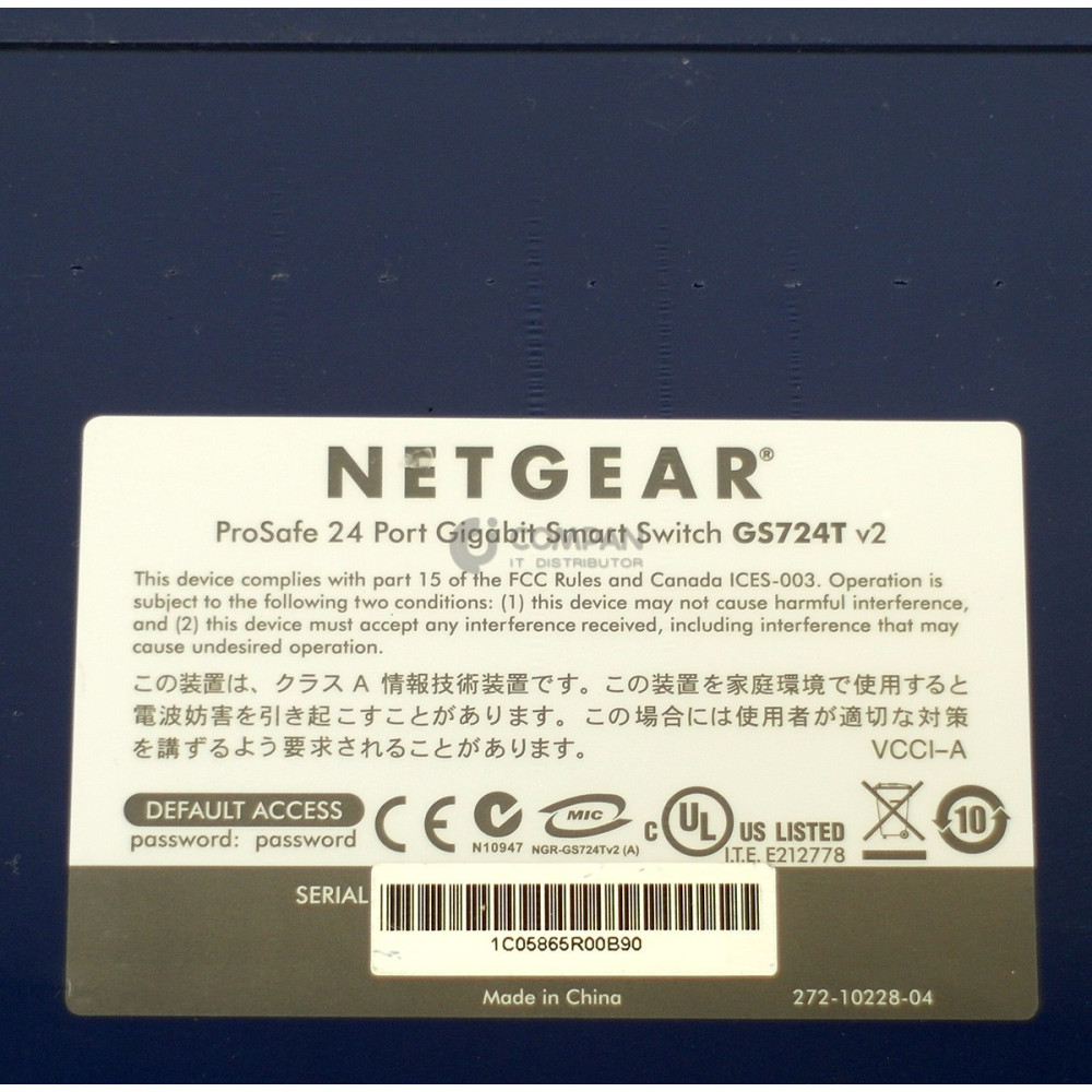 GS724T NETGEAR PROSAFE GS724T 24 PORT 1GB ETHERNET 2 PORT 1GB SFP SMART SWITCH