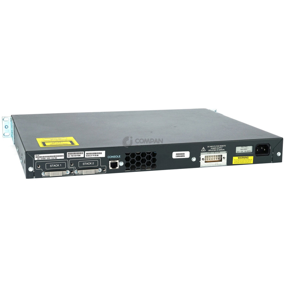 Cisco Catalyst WS-C3750G-24TS-S1U 24x RJ-45 1Gb 4x SFP 1Gb - Ethernet Switch