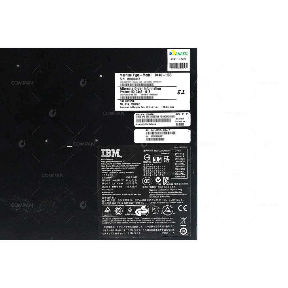 0446-HC3 IBM RACKSWITCH G8000R 44 PORT GIGABIT ETHERNET 4 PORT 1GB SFP SWITCH