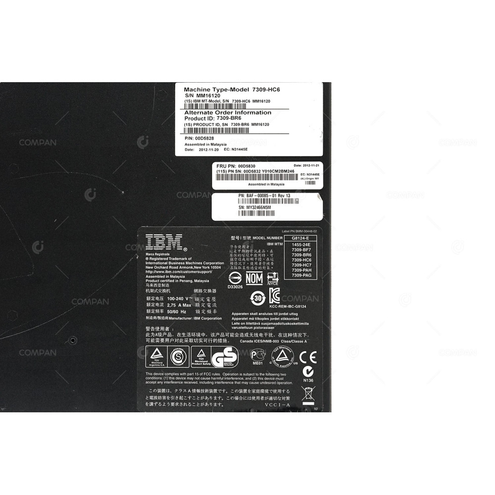 IBM RackSwitch G8124E 7309-HC6 24x SFP+ 10Gb - Ethernet Switch
