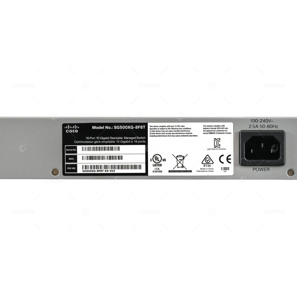 Cisco SG500XG-8F8T-K9 8x RJ-45 10Gb 8x SFP+ 10Gb - Ethernet Switch