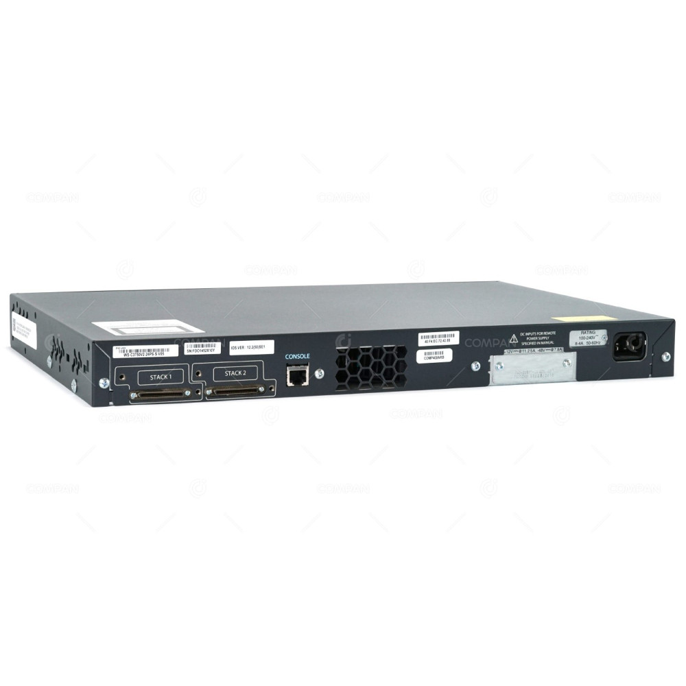 WS-C3750V2-24PS-S CISCO CATALYST 3750 V2 24 PORT 100MB 2 PORT 1GB SFP SWITCH