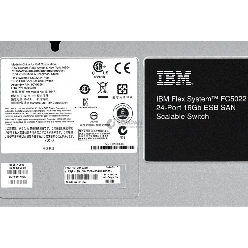90Y9359 IBM FLEX SYSTEM FC5022 24-PORT 16GB ESB SAN SCALABLE SWITCH 90Y9358