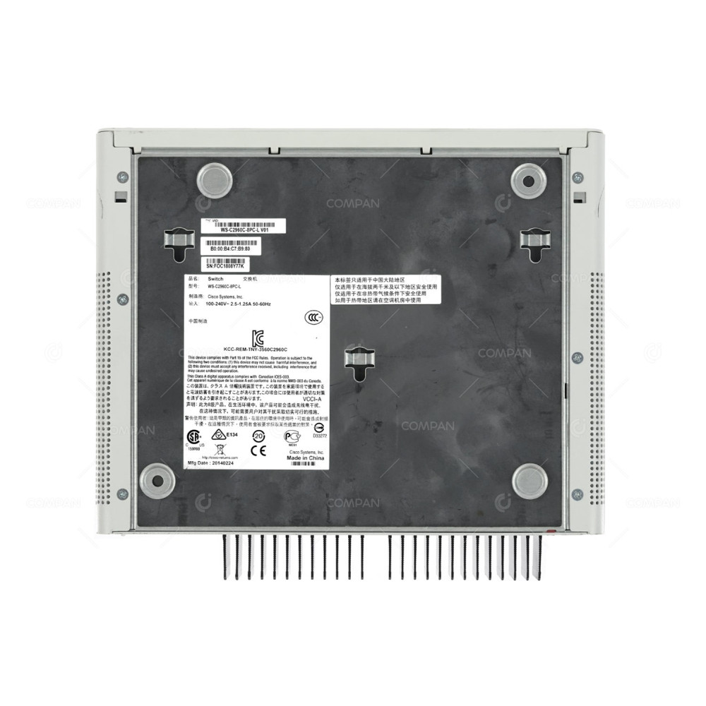 WS-C2960C-8PC-L CISCO CATALYST 2960C 8 PORT 100MB 2 PORT 1GB SFP+ SWITCH