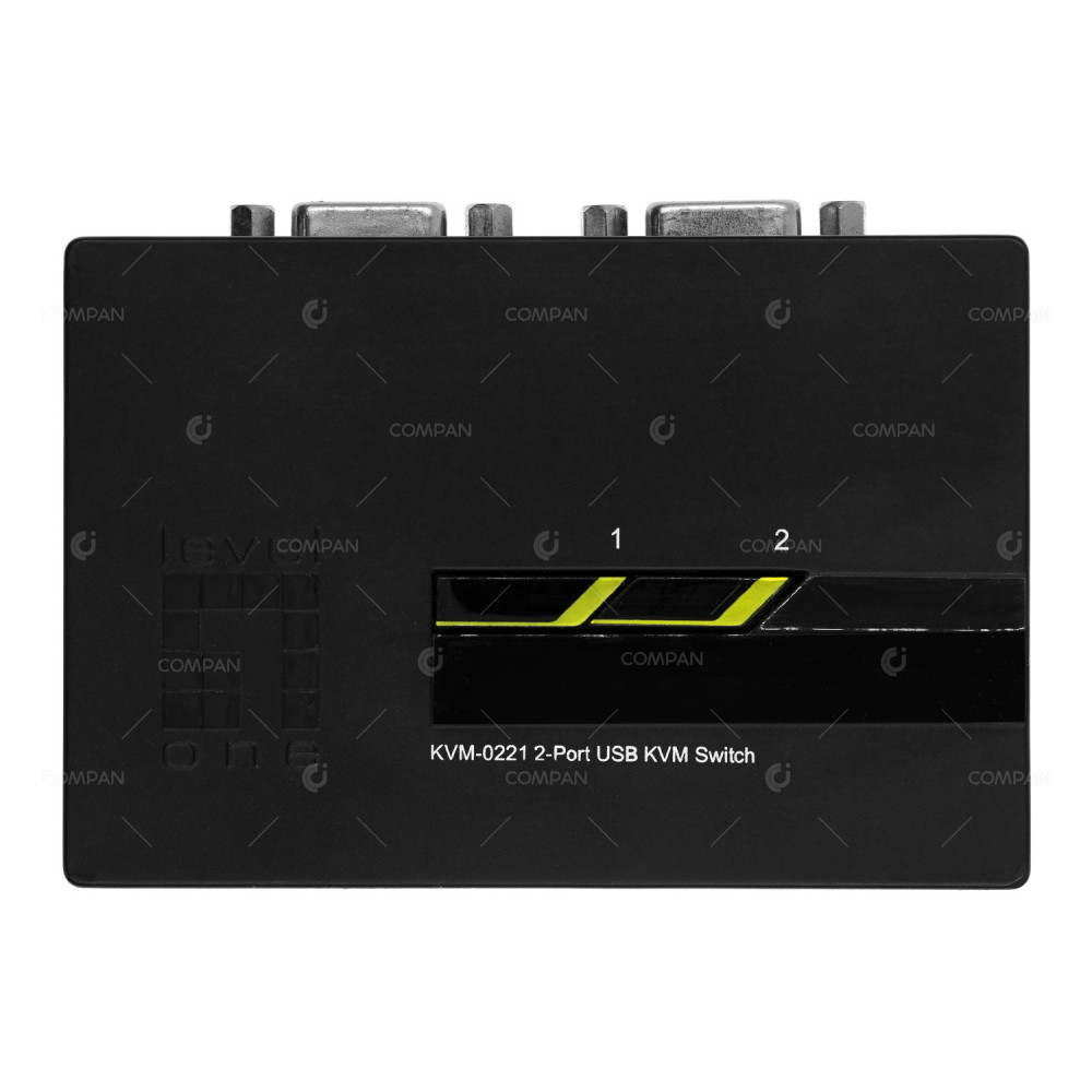 KVM-0221 LEVEL ONE 2 PORT USB KVM SWITCH WITH AUDIO AND CABLES