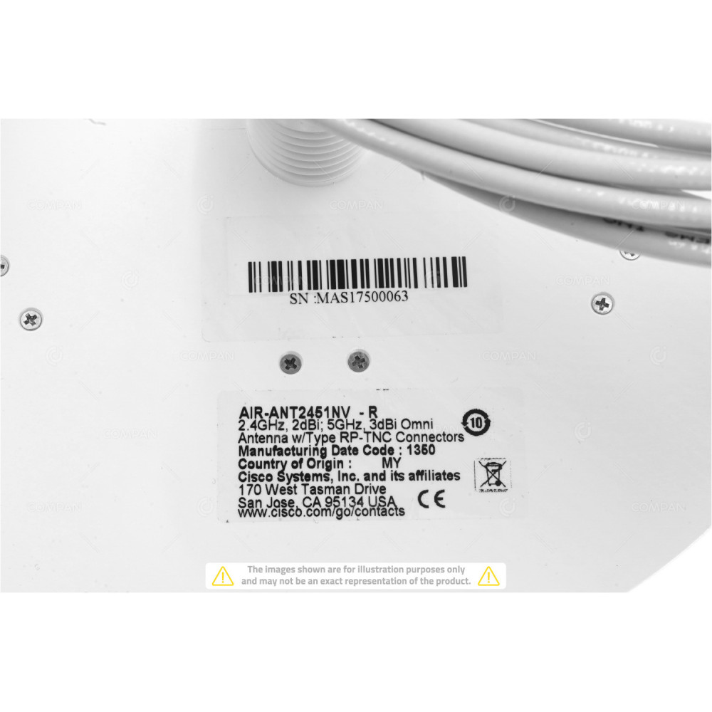 AIR-ANT2451NV-R  CISCO AIRONET DUAL-BAND MIMO LOW PROFILE CEILING MOUNT OMNIDIRECTIONAL ANTENNA