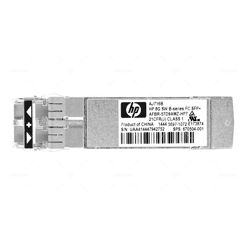 670504-001 HP OPTICAL TRANSCEIVER 8GB S-WAVE B-SERIES FC SFP+ 1 PK