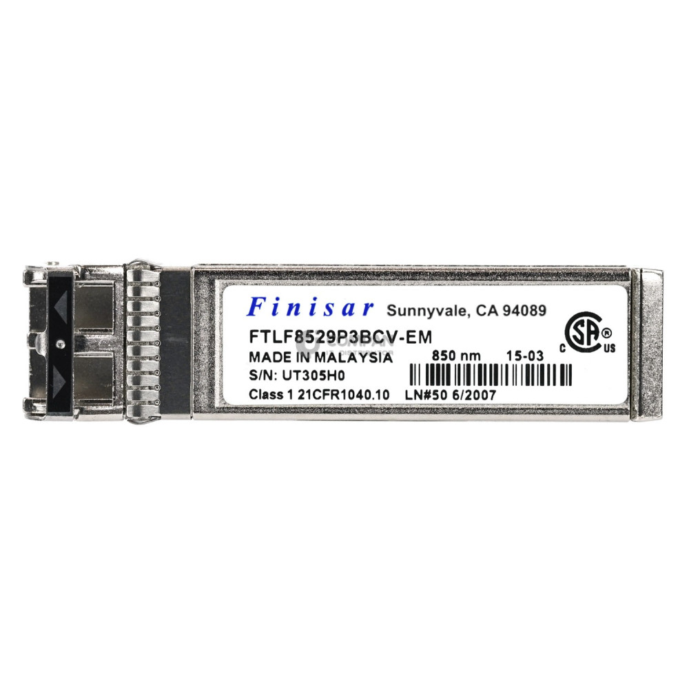 FTLF8529P3BCV-EM FINISAR 16GB 850NM FC SFP+ TRANSCEIVER MODULE