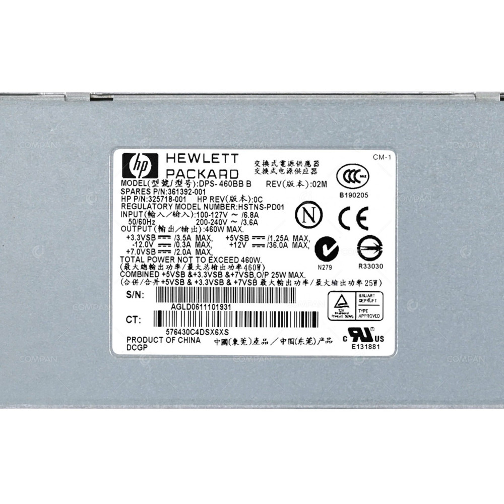 361392-001 HP 460W POWER SUPLY FOR HP PROLIANT DL360 G4