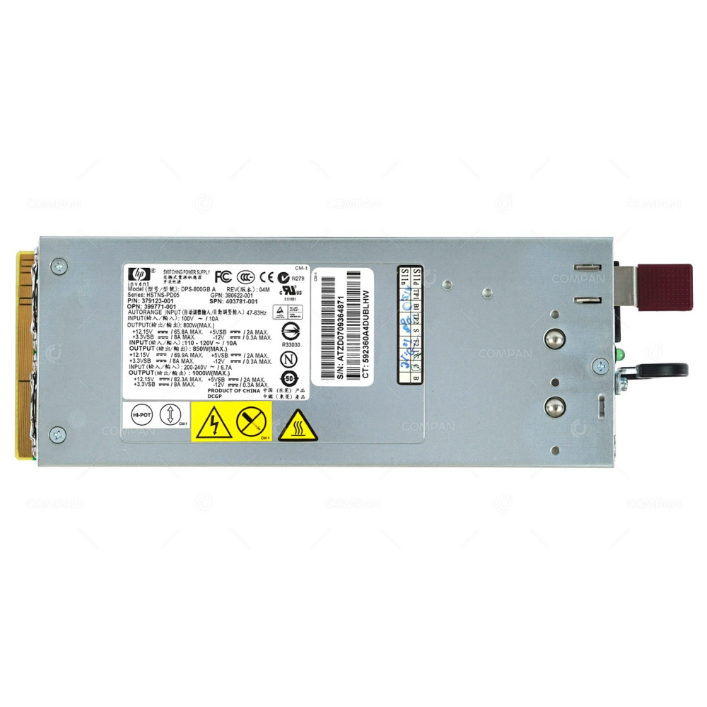 403781-001 HP 1000W POWER SUPPLY FOR HP PROLIANT DL380 ML350 ML370 G5