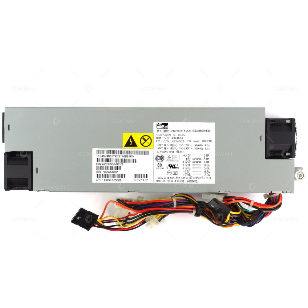 49Y4663 IBM 351W POWER SUPPLY  FOR X3250 M3