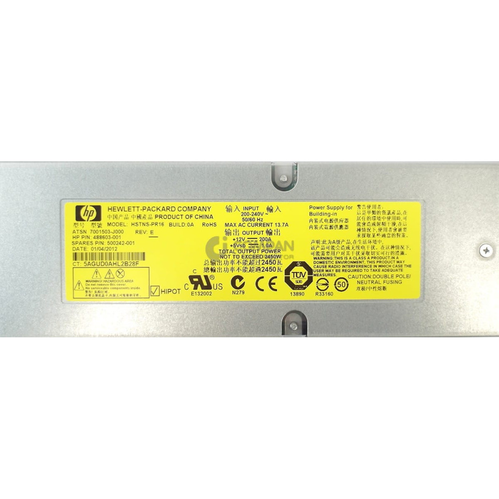 500242-001 HP 2400W POWER SUPPLY FOR HP BLC7000 G1