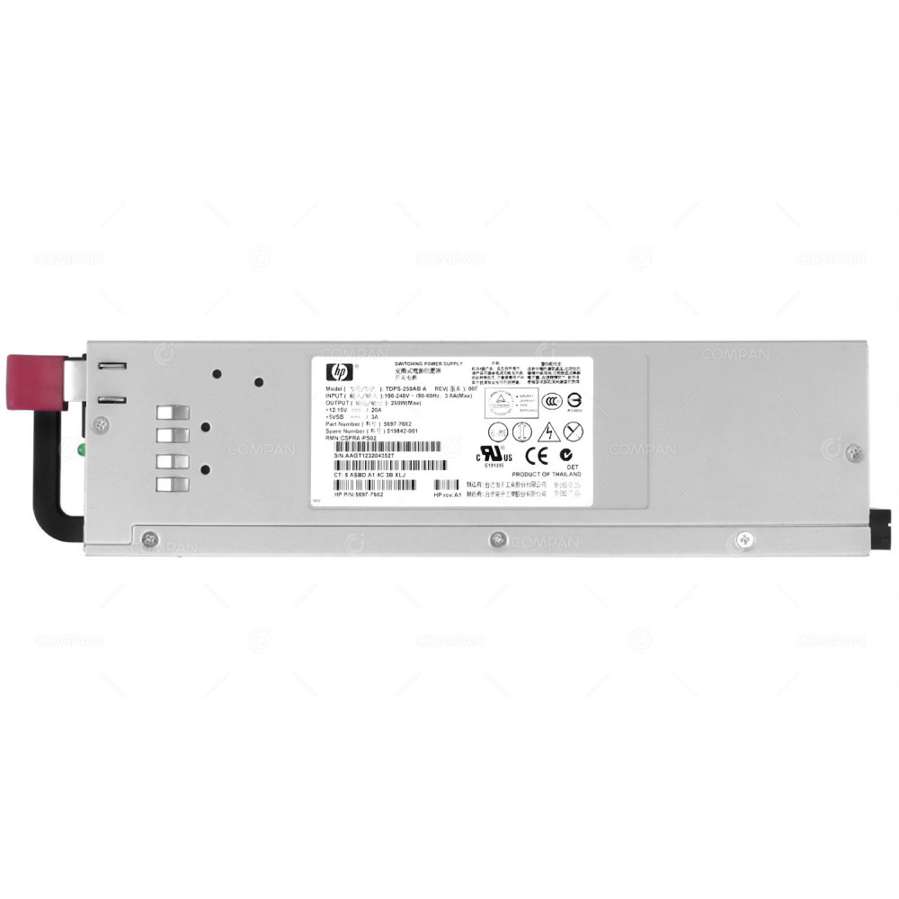 519842-001 HP 250W POWER SUPPLY FOR HP EVA4400 P6300 P6350