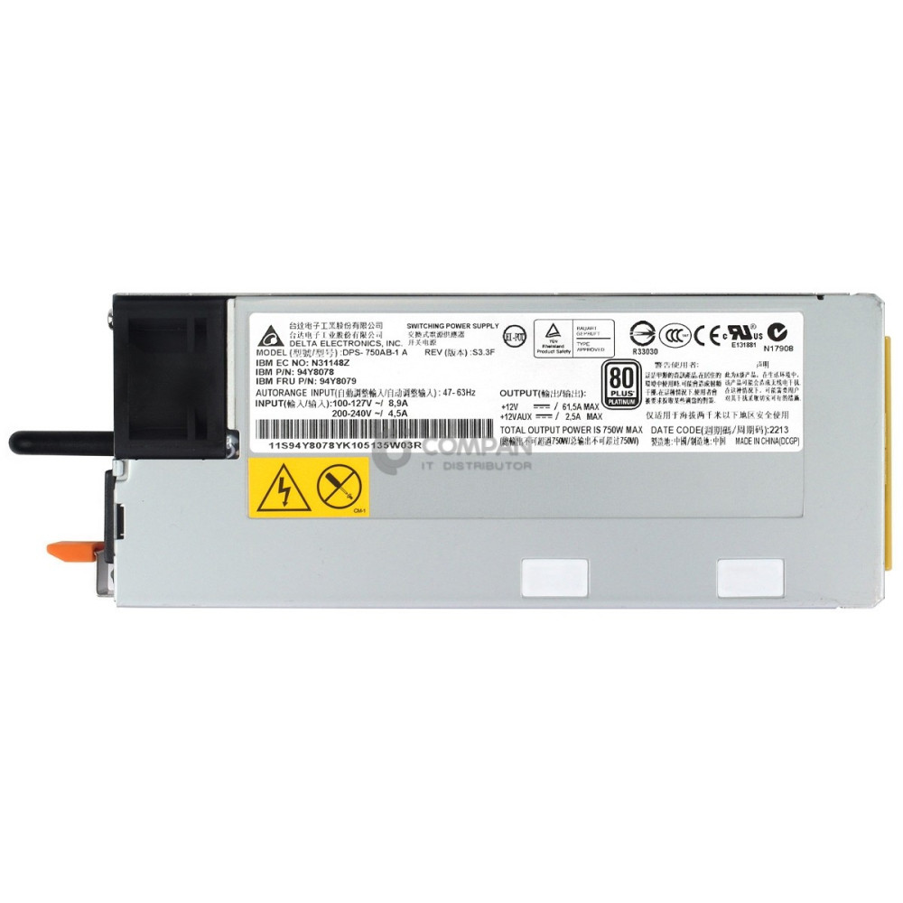 94Y8079 IBM 750W 80 PLUS PLATINUM POWER SUPPLY FOR IBM X3550 M4 X3650 M4
