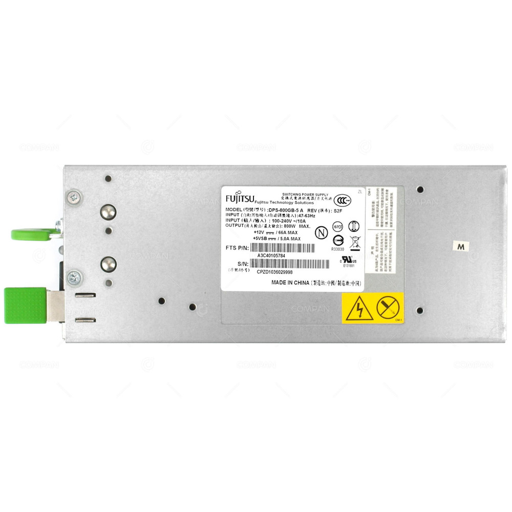 A3C40105784 FUJITSU 800W POWER SUPPLY FOR PRIMERGY RX300 TX300