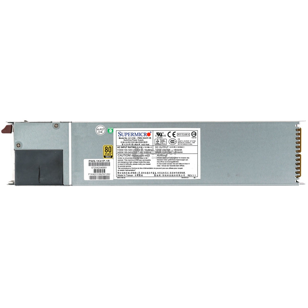 PWS-1K41P-1R SUPERMICRO 1400W 80PLUS GOLD POWER SUPPLY