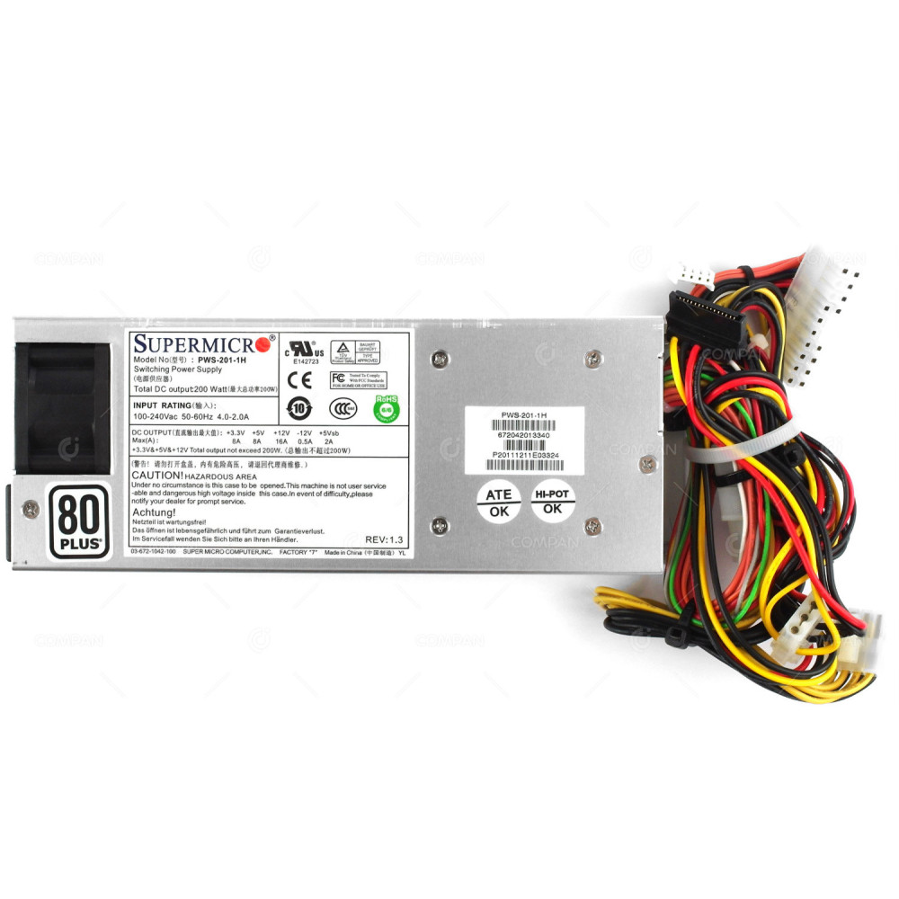 PWS-201-1H SUPERMICRO 200W POWER SUPPLY