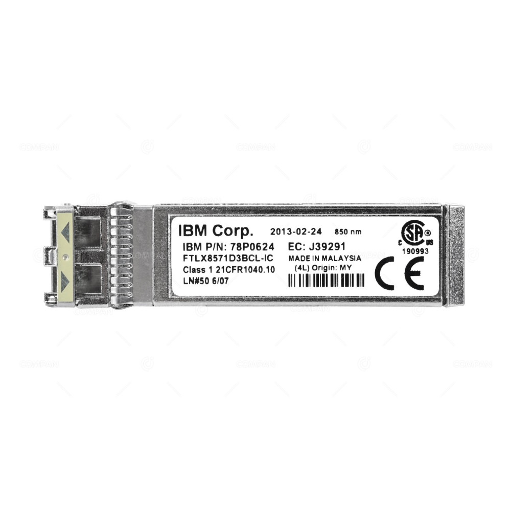 78P0624 IBM 10GBASE-SR SW SFP+ 850NM TRANSCEIVER MODULE