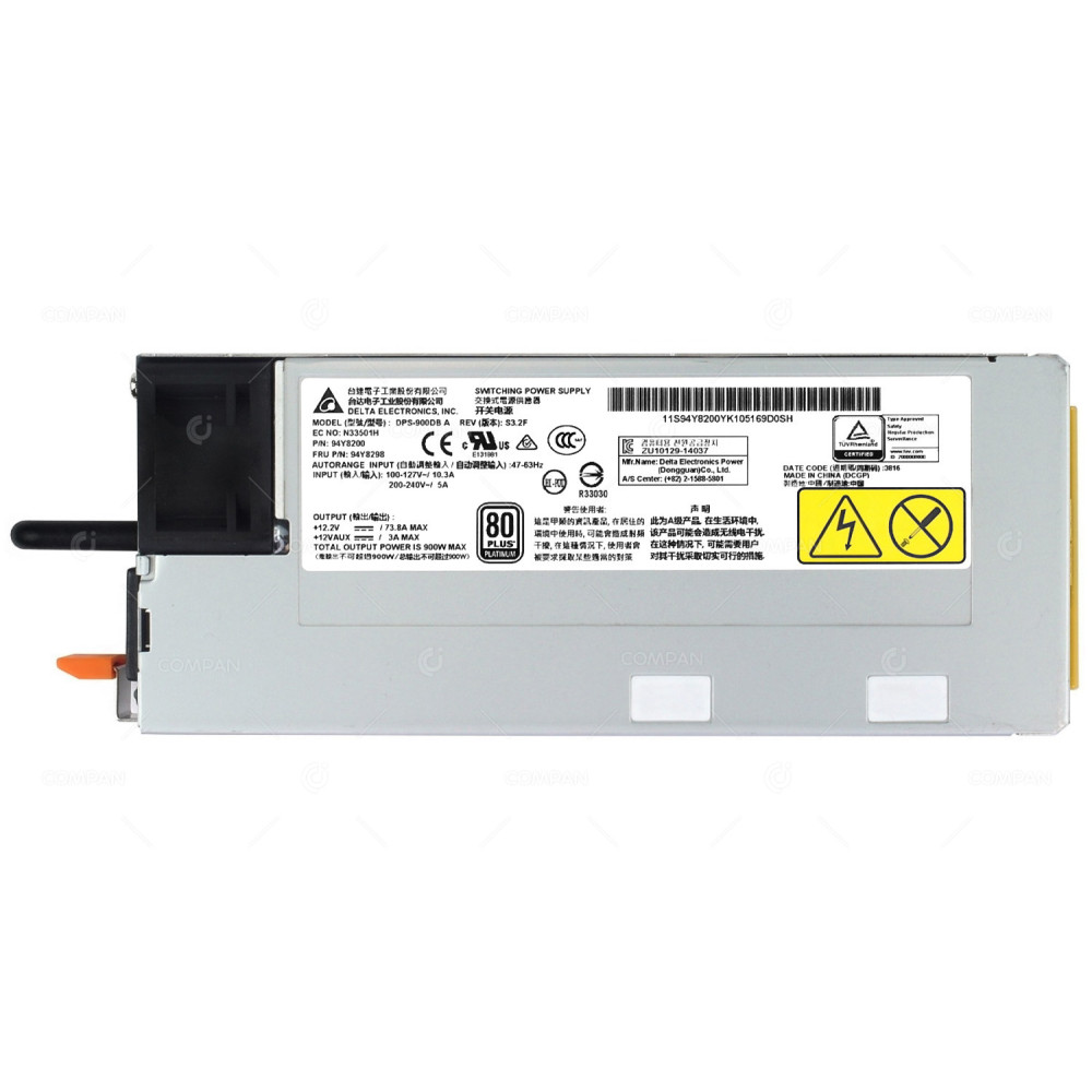 94Y8298 IBM 900W 80+ PLATINUM POWER SUPPLY FOR IBM X3500 X3550 X3650 M5