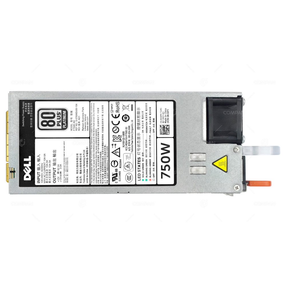 N30P9 DELL 750W POWER SUPPLY FOR POWEREDGE R520 R620 R720 R720XD T320 T420