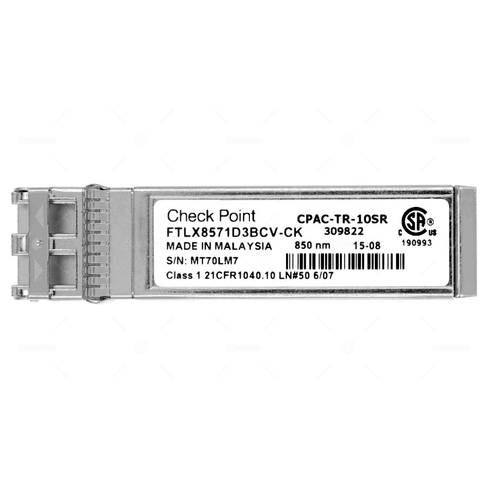 CPAC-TR-10SR CHECK POINT 10GB SFP+ 850NM OPTICAL TRANSCEIVER MODULE FTLX8571D3BCV-CK, 309822