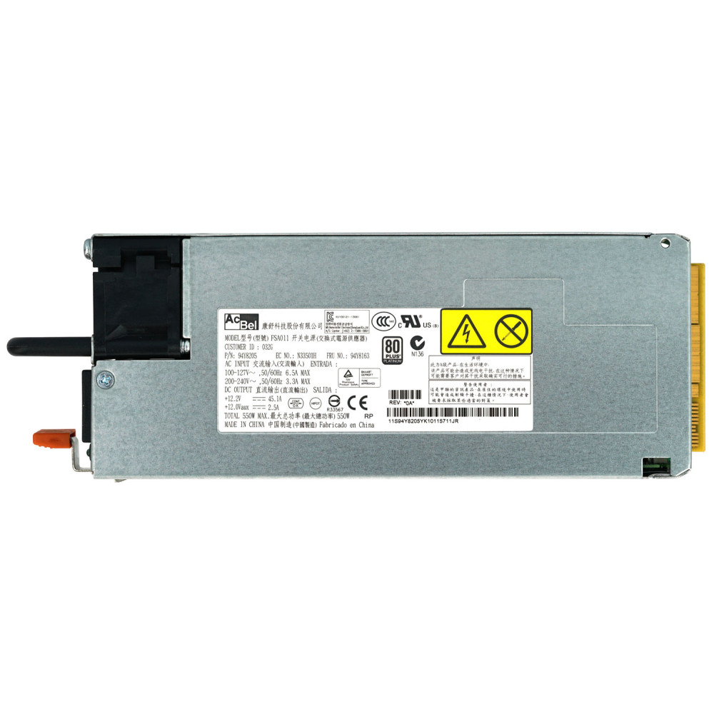 94Y8163 IBM 550W 80+ PLATINUM POWER SUPPLY FOR IBM SYSTEM X3550 X3650 M4