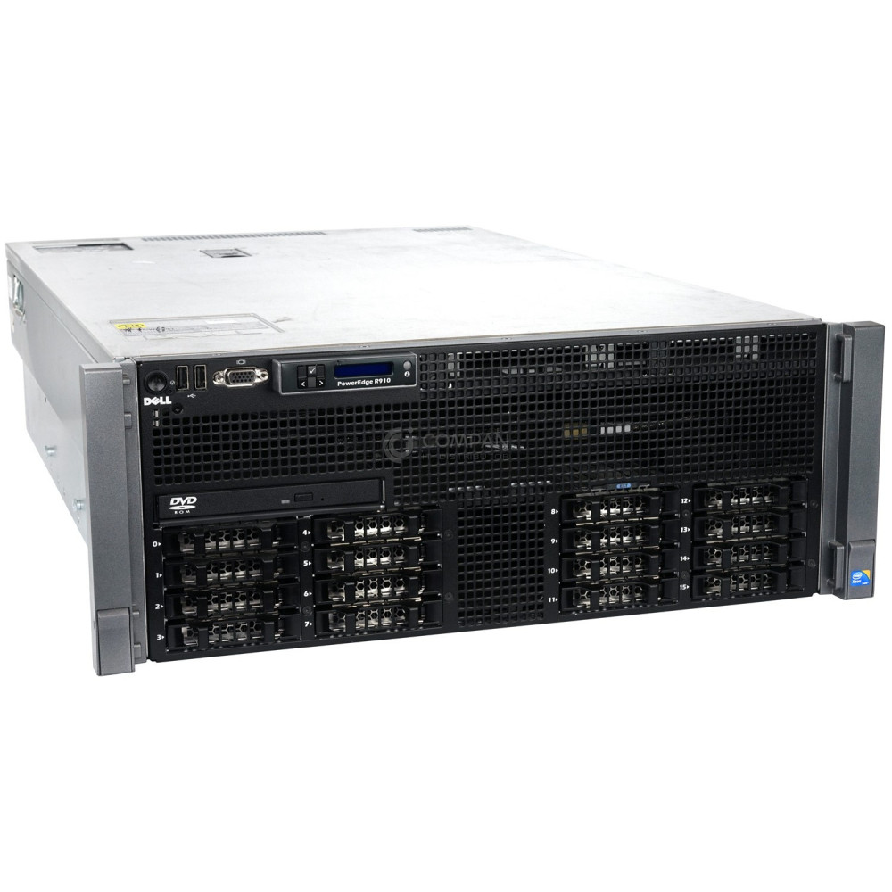 DELL POWEREDGE R910-16SFF 4 x INTEL XEON E7- 4807 , 128GB RAM , 4 X 300GB SAS