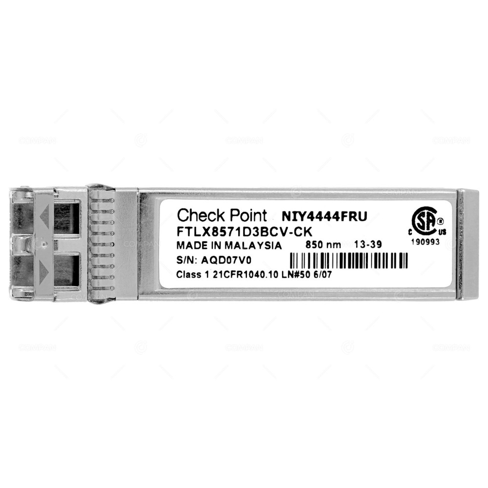 NIY4444 CHECK POINT OPTICAL TRANSCEIVER 10GB SFP+ 850NM FTLX8571D3BCV-CK