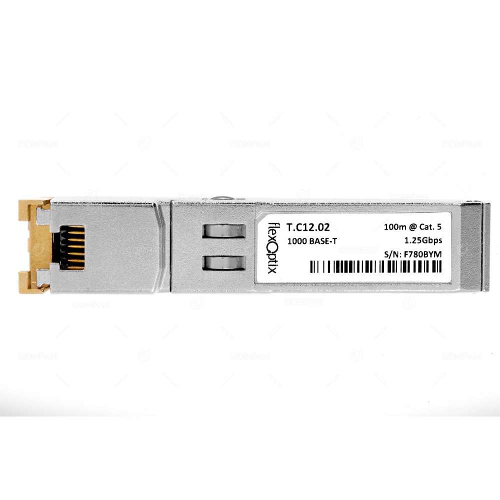 T.C12.02  FLEXOPTIX COPPER TRANSCEIVER MODULE 1G 1000BASE-T SFP RJ-45 100M