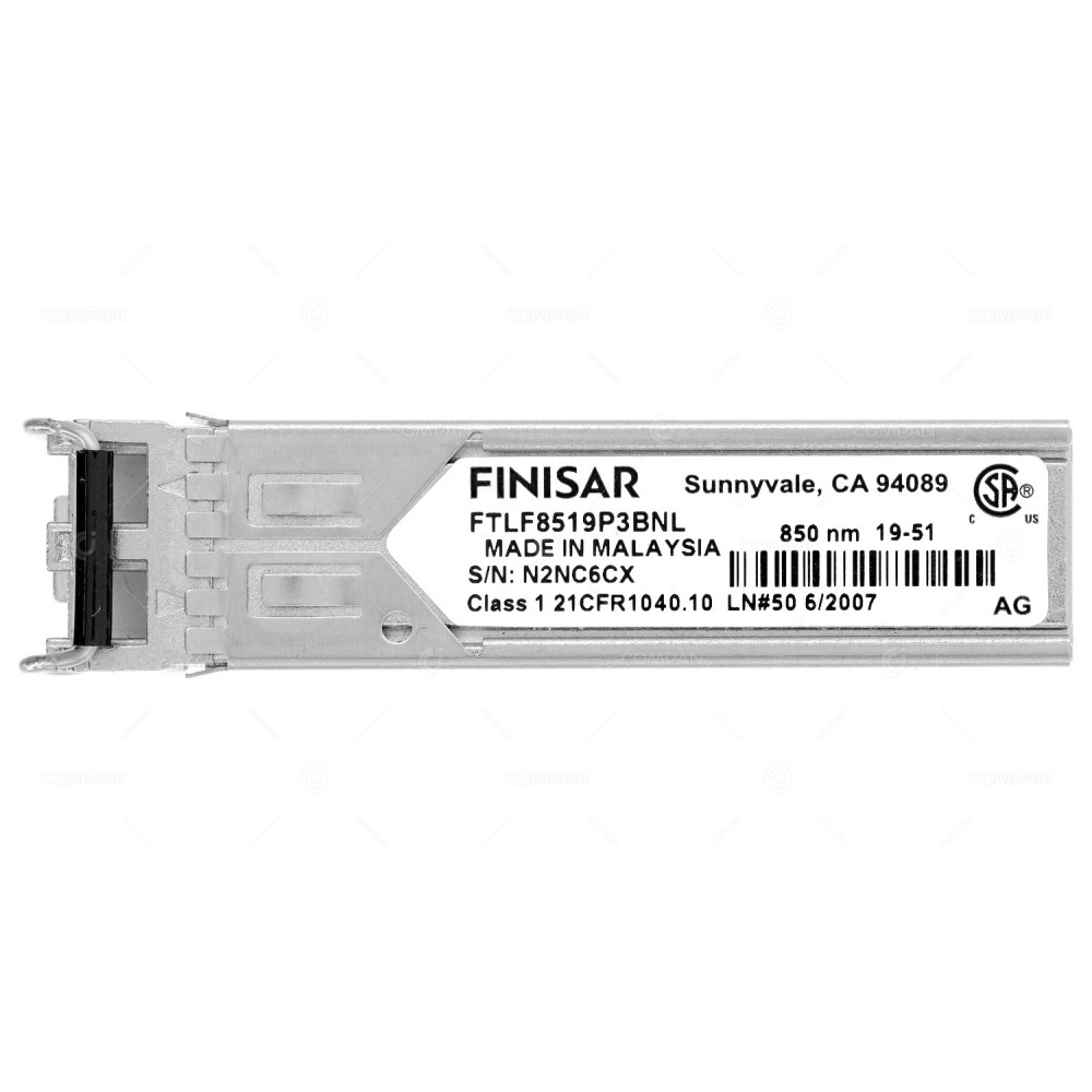 FTLF8519P3BNL  FINISAR 1GB SFP LC DUPLEX MULTIMODE 850NM SR 550M TRANSCEIVER