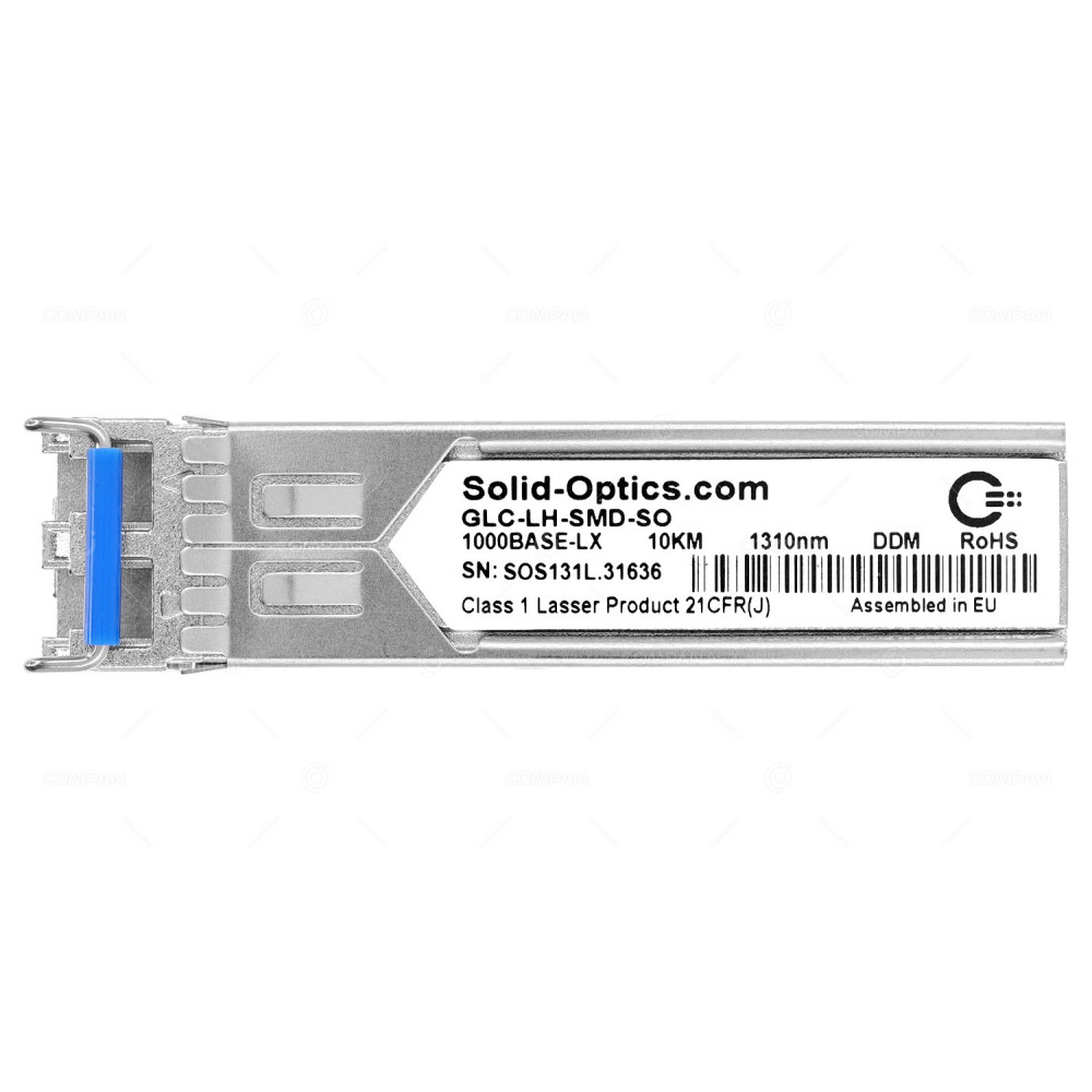 GLC-LH-SMD-SO  SOLID OPTICS TRANSCEIVER MODULE 1G SFP DDM LC SMF 1310NM 10KM