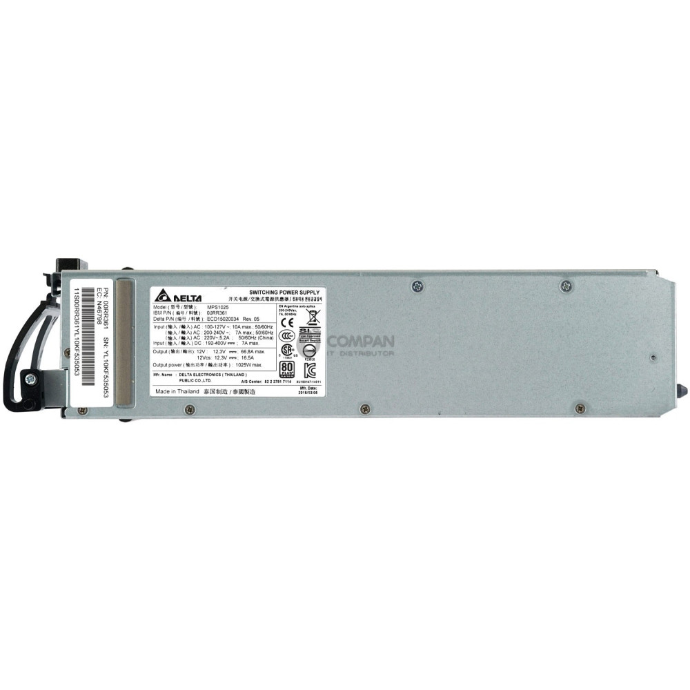 00RR361 IBM 1025W POWER SUPPLY FOR IBM EMX0 PSERIES POWER8