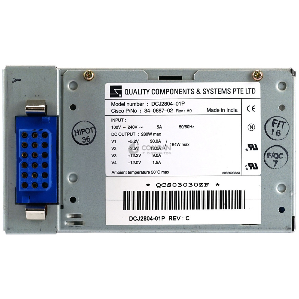 DCJ2804-01P CISCO 280W POWER SUPPLY FOR CISCO 7200VXR 7206VXR