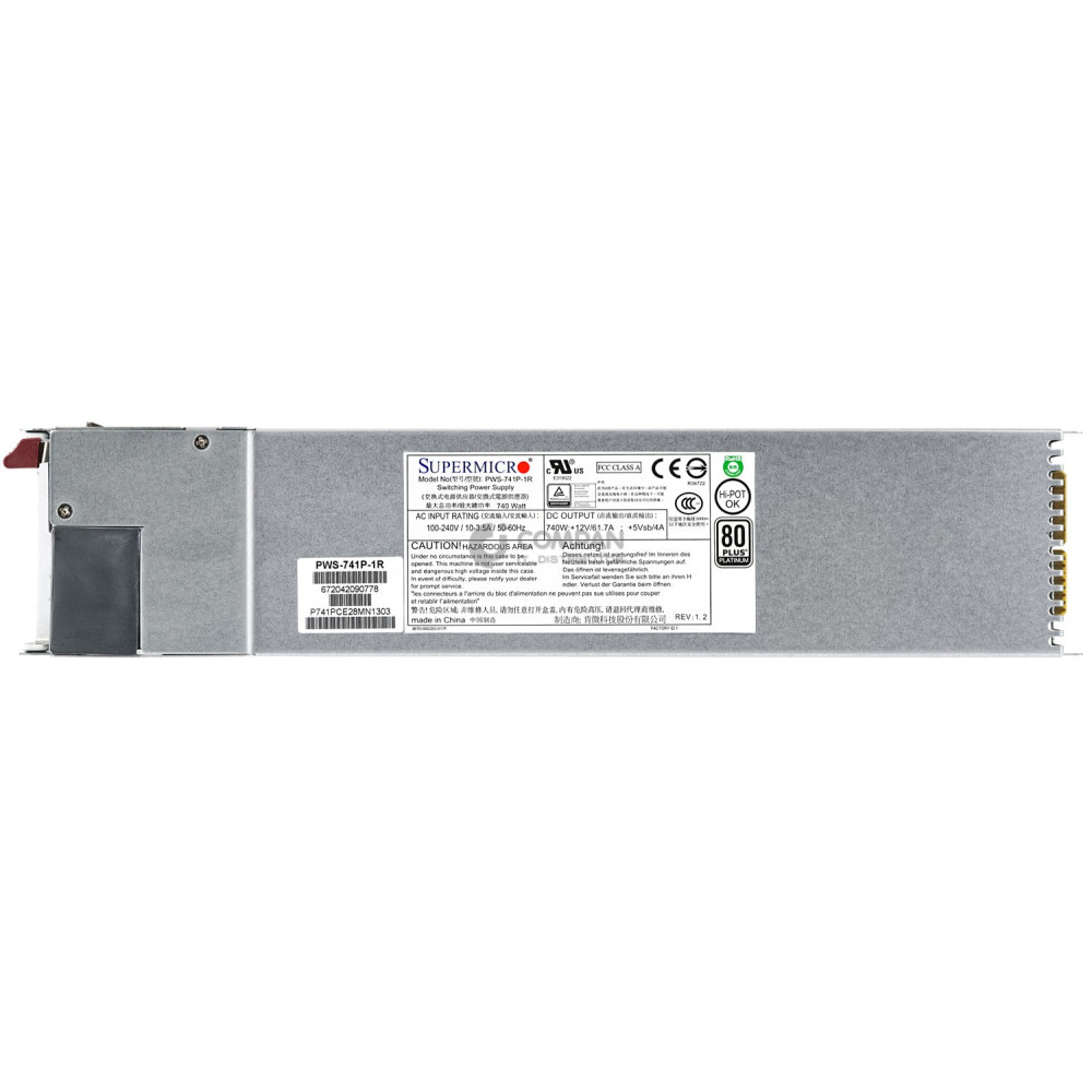 PWS-741P-1R SUPERMICRO 740W 80+ PLATINUM POWER SUPPLY