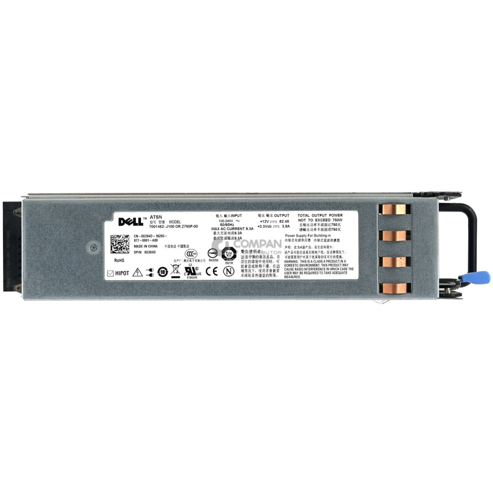 X264D DELL 750W POWER SUPPLY FOR DELL PRECISION R5400 POWEREDGE 2950