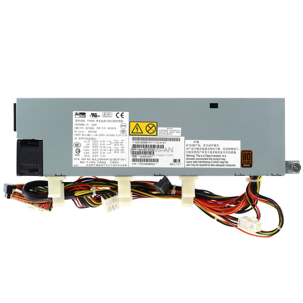 00J6070 IBM 300W POWER SUPPLY FOR IBM SYSTEM X3250 M4