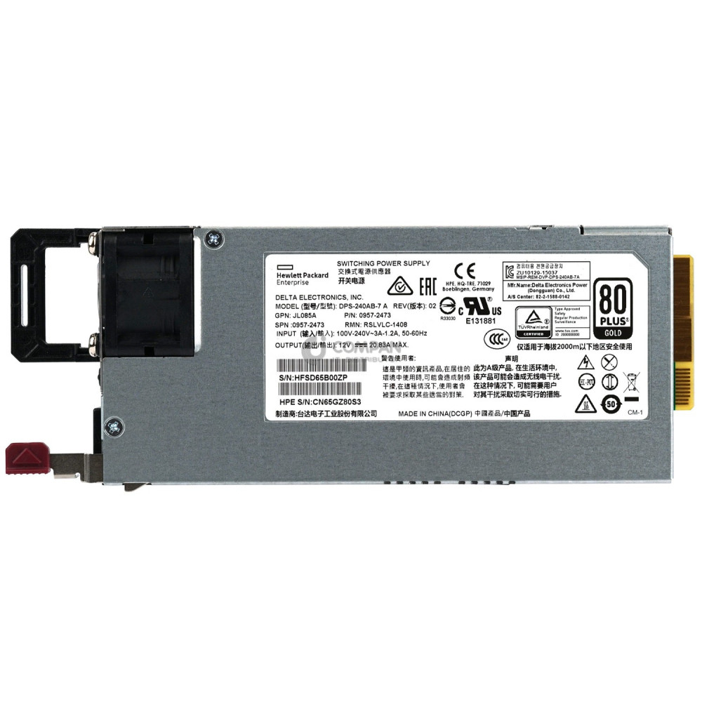 JL085A HP 12VDC 250W POWER SUPPLY FOR ARUBA 3810M