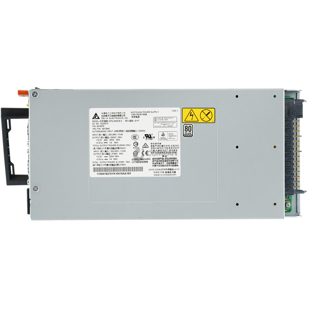 69Y5890 LENOVO 2500W POWER SUPPLY FOR IBM LENOVO FLEXSYSTEM BLADE ENCLOSURE