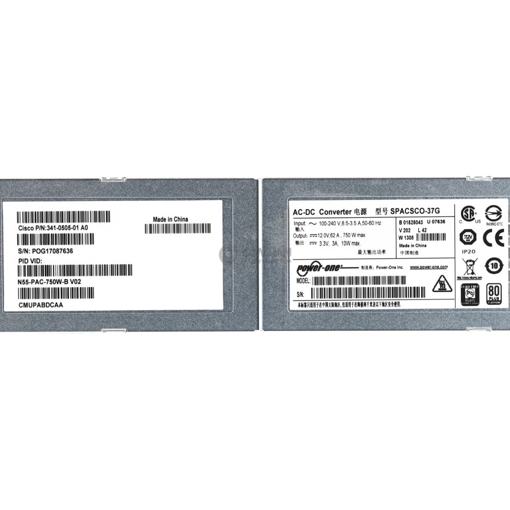 N55-PAC-750W-B CISCO 750W POWER SUPPLY FOR NEXUS 5548UP