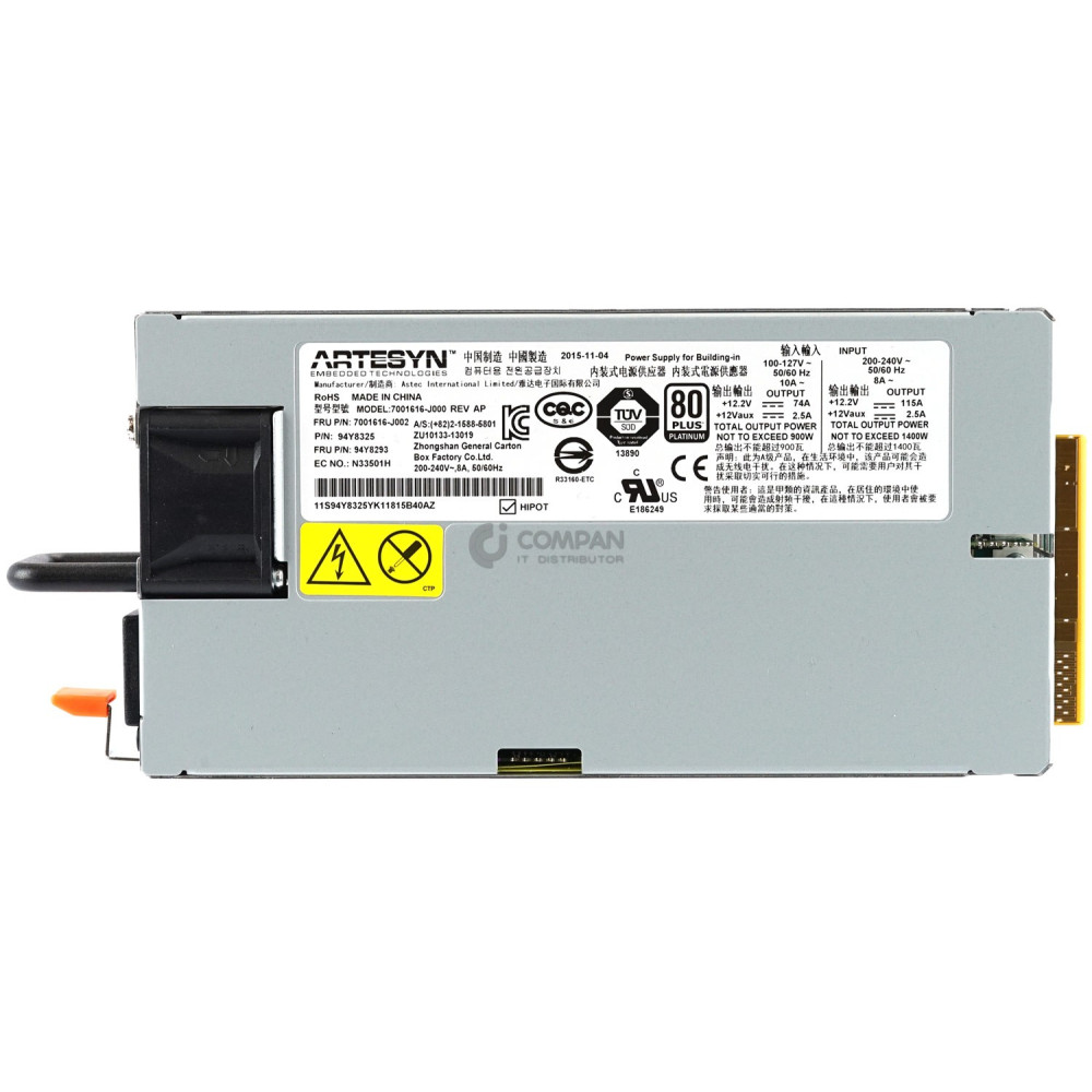 94Y8293 IBM 1400W 80+ PSU FOR IBM SYSTEM X3850 X3950 X6