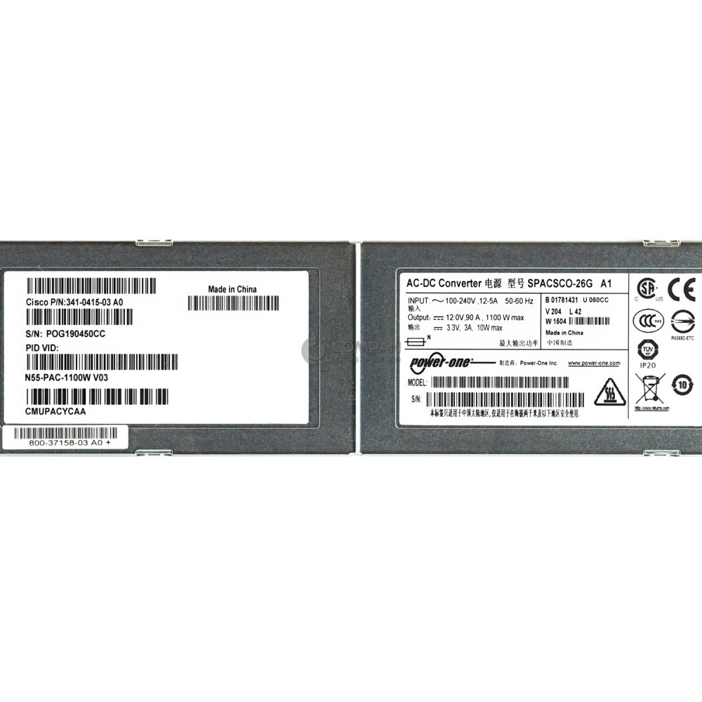 N55-PAC-1100W CISCO 1100W AC POWER SUPPLY FOR CISCO NEXUS 5596UP