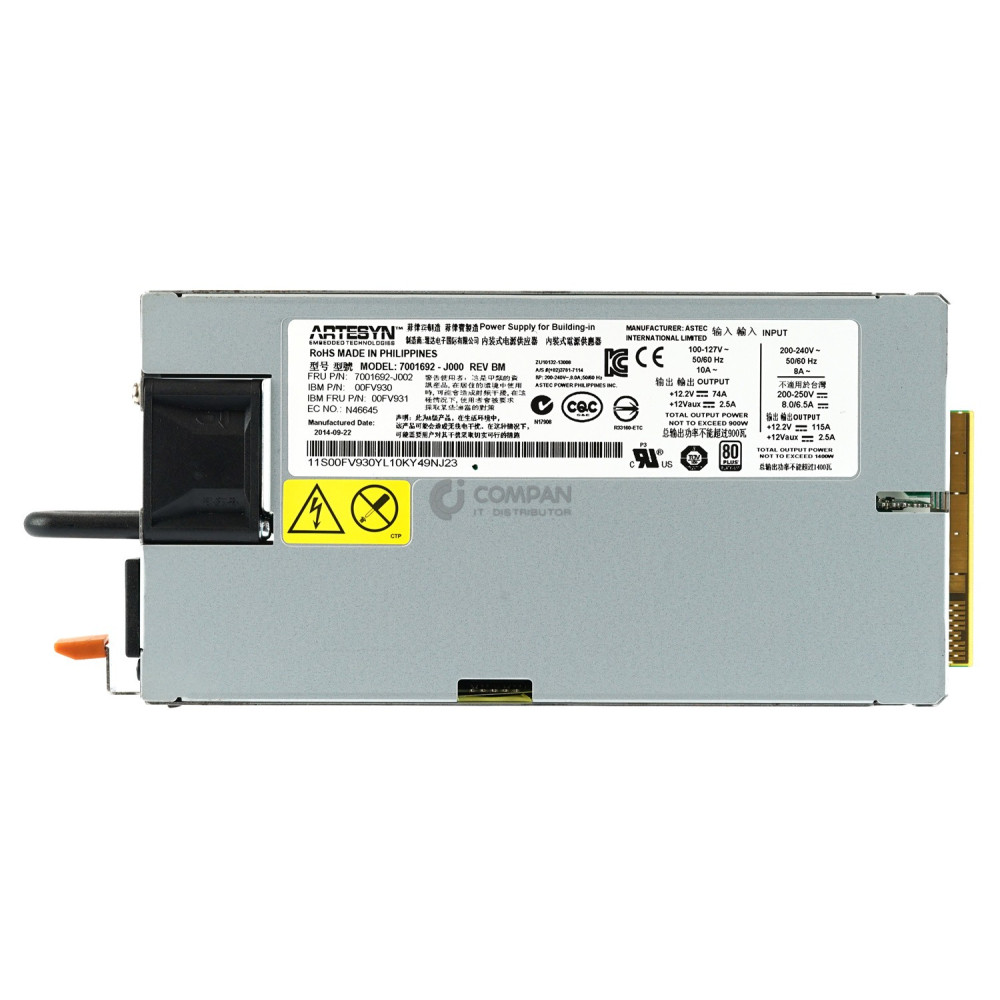 00FV931 IBM 1400W POWER SUPPLY FOR IBM POWER SYSTEM 8284-22A