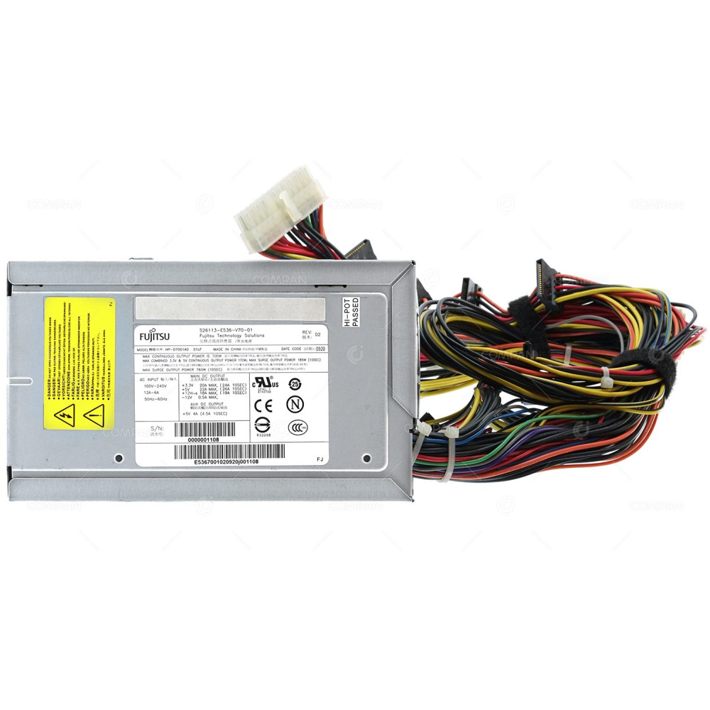 S26113-E536-V70-01 FUJITSU 700W POWER SUPPLY FOR CELSIUS  M470 WORKSTATION HP-D7001A0