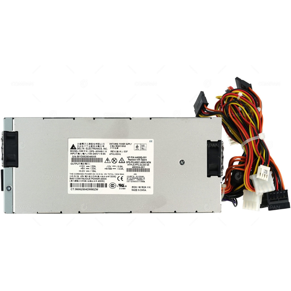 460004-001 HP 400W POWER SUPPLY NON HOT PLUG PFC FOR HP PROLIANT DL320 G5