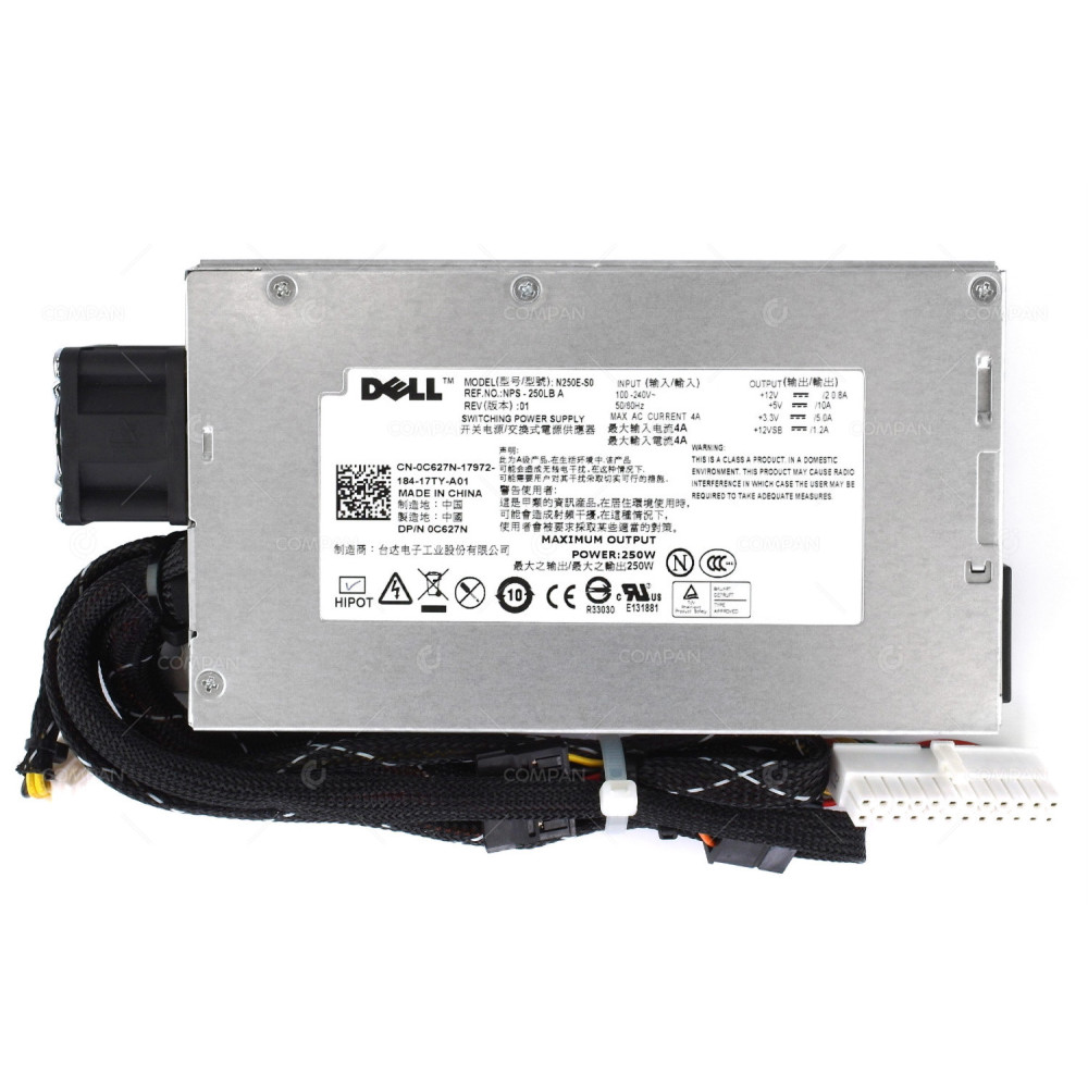 C627N DELL 250W POWER SUPPLY FOR DELL POWEREDGE R210 G11
