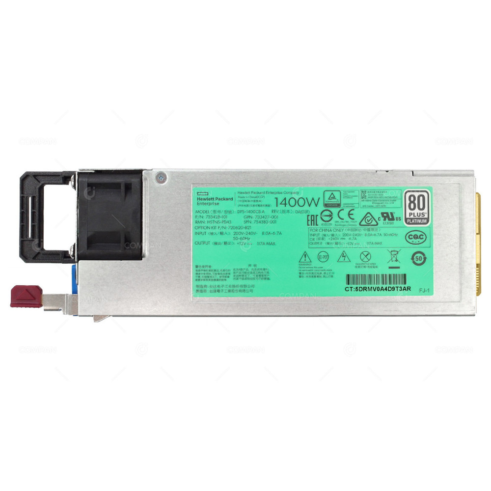 754383-001 HP 1400W FLEX SLOT PLATINUM PSU FOR HP G9 SERVER